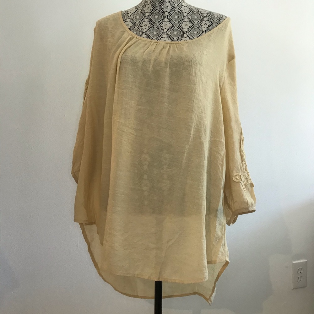 Unique Spectrum Crochet Sleeve Blouse